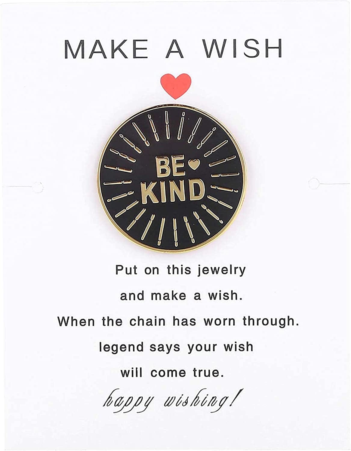 Be Kind Motivational Positive Enamel Lapel Pin Brooch Badge 1.2'' Diameter Premium Gift