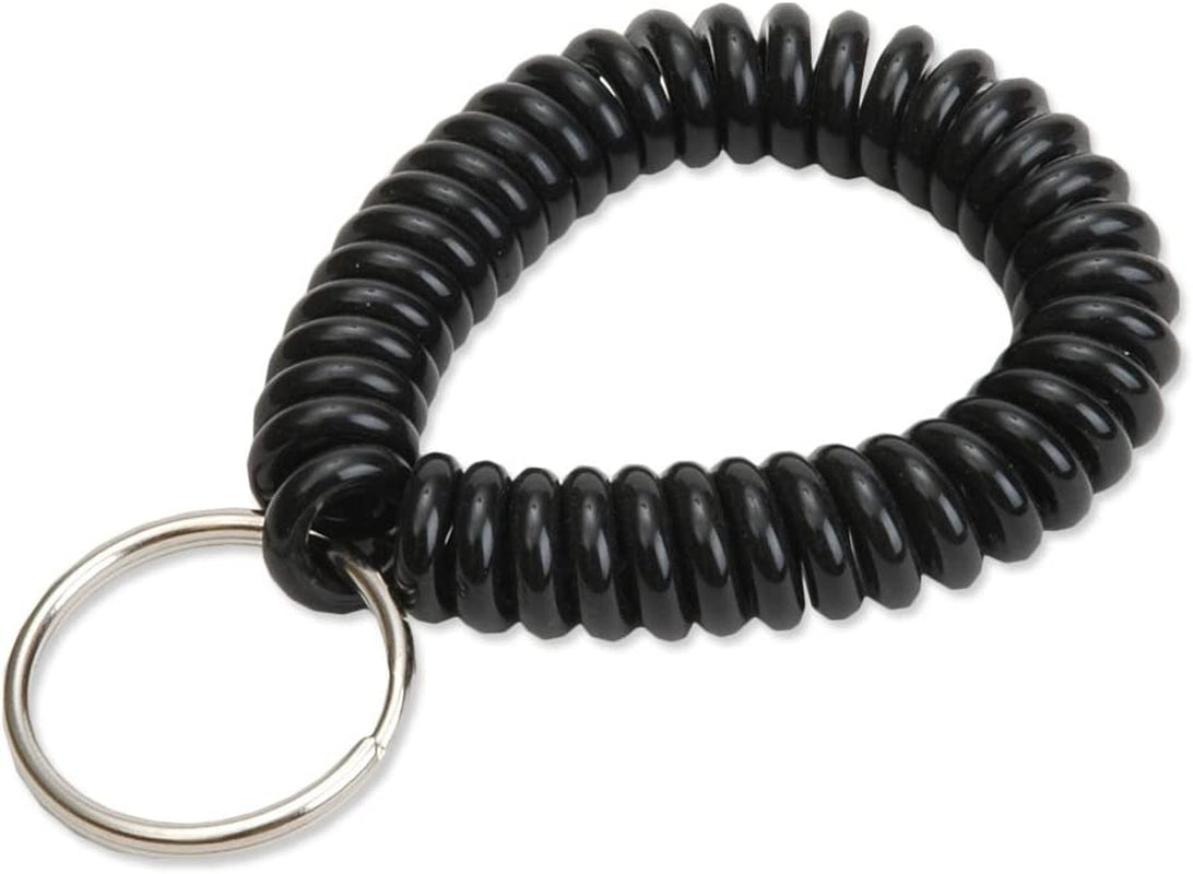 Lucky Line 2” Diameter Spiral Wrist Coil with Steel Key Ring, Flexible Wrist Band Key Chain Bracelet, Stretches to 12”, Purple 1 PK (410651) Apparel & Accessories > Jewelry > Bracelets Lucky Line Black 1 Piece 
