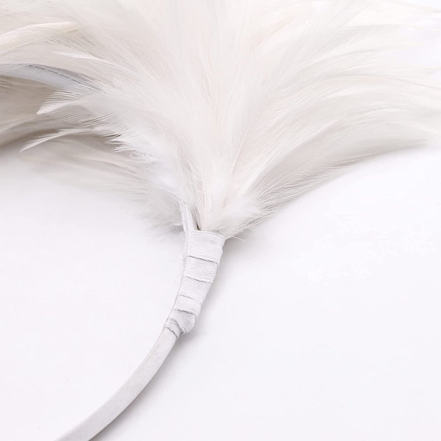 DRESHOW 1920S Fascinator Feather Headband for Women Cocktail Tea Party Headwear Flapper Gatsby Headpiece Apparel & Accessories > Clothing Accessories > Headwear DRESHOW   