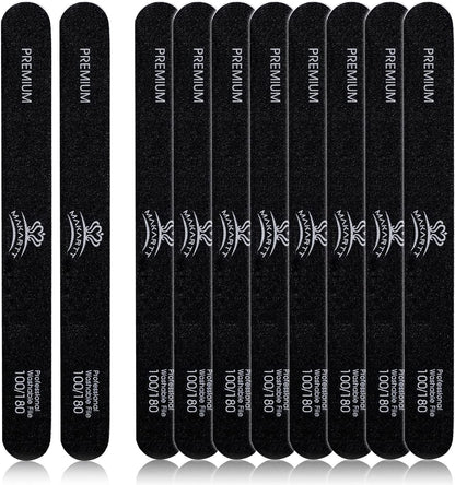 Makartt Nail File 100 180 Grit Emery Boards for Nails 10Pcs Nail Files Professional Washable Doubled Sides Nail File Kit for Manicure Pedicure Natural Acrylic Nails Coarse Nail File for DIY Salon Use Health & Beauty > Personal Care > Cosmetics > Cosmetic Tools > Nail Tools Makartt   