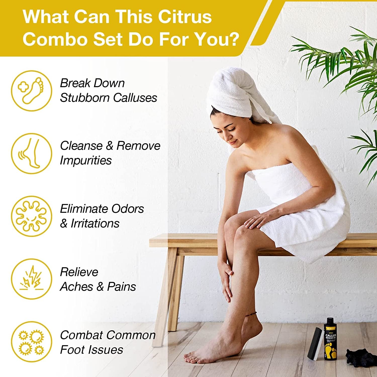 Daily Remedy Citrus Detox Callus Remover Gel & Pumice Stone for Feet - Extra Strength Professional Scrubber, Remove Tough Calluses, Dead Skin, Dry Cracked Heels - Home Pedicure Products for Feet Health & Beauty > Personal Care > Foot Care DAILY REMEDY   
