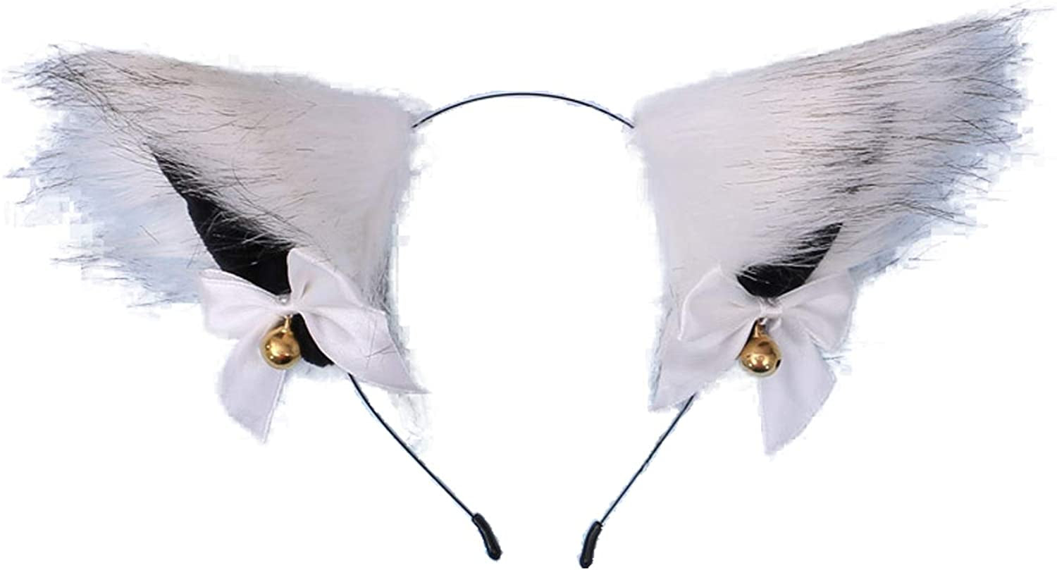 Faylay Cosplay Girl Plush Furry Cat Ears Headwear Accessory for Cam Girl Party Apparel & Accessories > Clothing Accessories > Headwear Faylay 9-bjhhlbhdj  