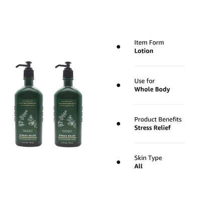 Bath & Body Works Aromatherapy Stress Relief - Eucalyptus + Spearmint Body Lotion, 6.5 Fl Oz, 2-Pack Health & Beauty > Personal Care > Cosmetics > Bath & Body Bath & Body Works   