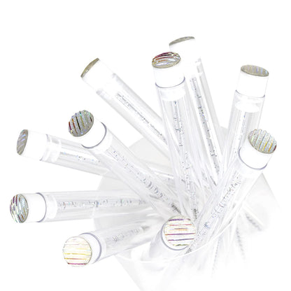 I-Laesh 50 Pcs Lash Brush Eyelash Brushes for Eyelash Extensions Spoolies Cleaning Mascara Wands Tube Diamond Disposable Makeup Tool Applicator Set Sanitary Extension Supplies (Assorted Color) Health & Beauty > Personal Care > Cosmetics > Cosmetic Tools > Makeup Tools i-laesh Stripes Silver 20 PCS 