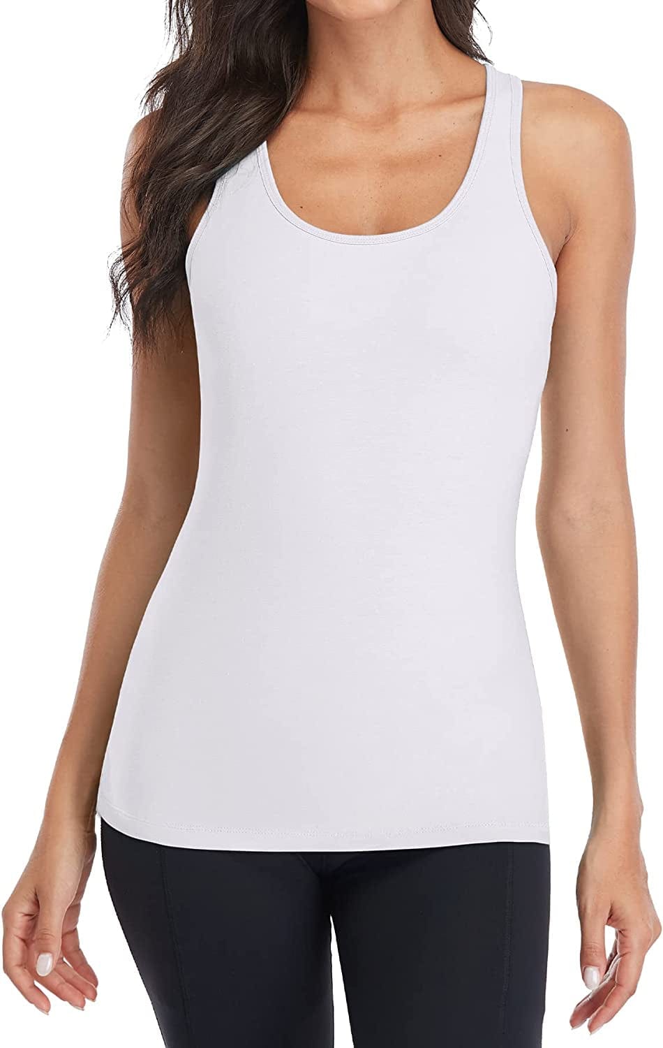 Beautyin Women Tank Top with Shelf Bra Racerback Workout Yoga Tops Undershirt