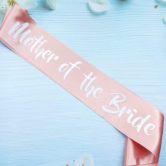 Mother of the Bride Sash, Bachelorette Party Sashes, Bridal Shower Supplies, Wedding Accessories for Bride to Be'S Mother Apparel & Accessories > Clothing Accessories > Sashes Magnusson's Garden Mother of the Bride  