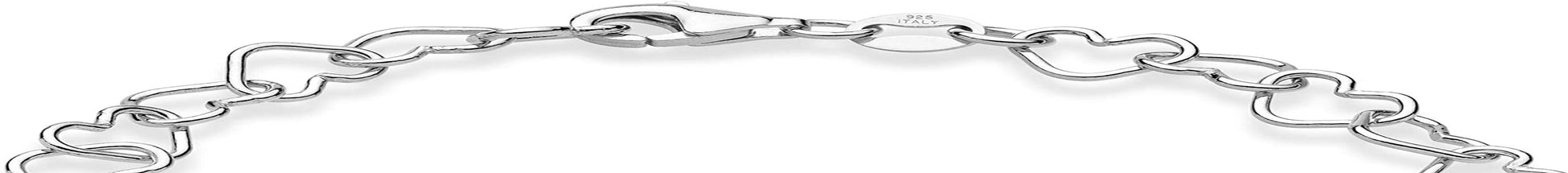 Miabella Sterling Silver Italian Rolo Heart Link Chain Anklet Ankle Bracelet for Women Teen Girls, Made in Italy Apparel & Accessories > Jewelry > Anklets Miabella   