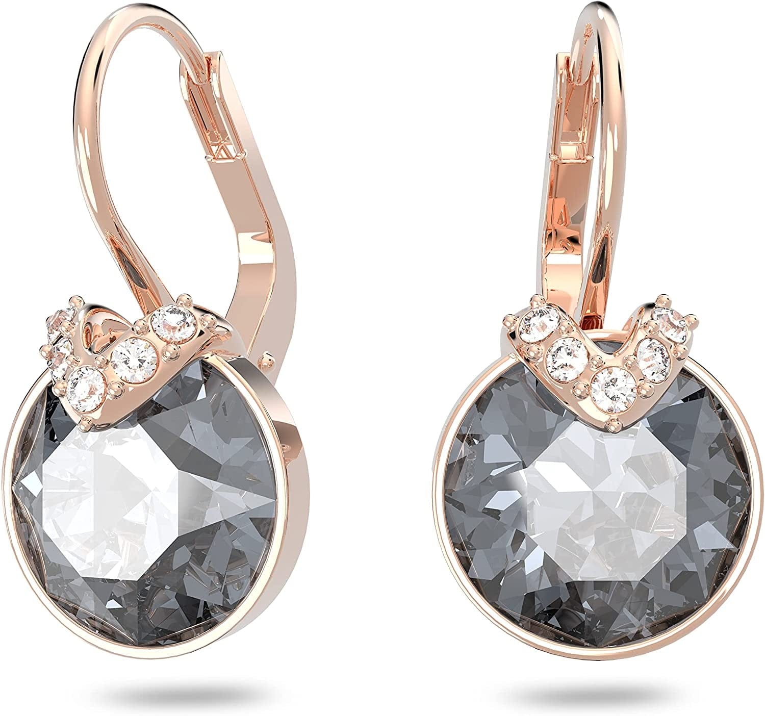 Bella Earrings Jewelry Collection, Gray Crystals, Pink Crystals, Clear Crystals Gray Crystals