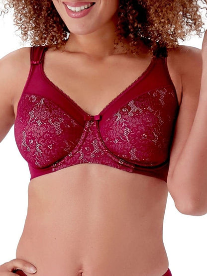Berlei Women'S Beauty Everyday Minimizer Bra Burgundy Pink / 40I