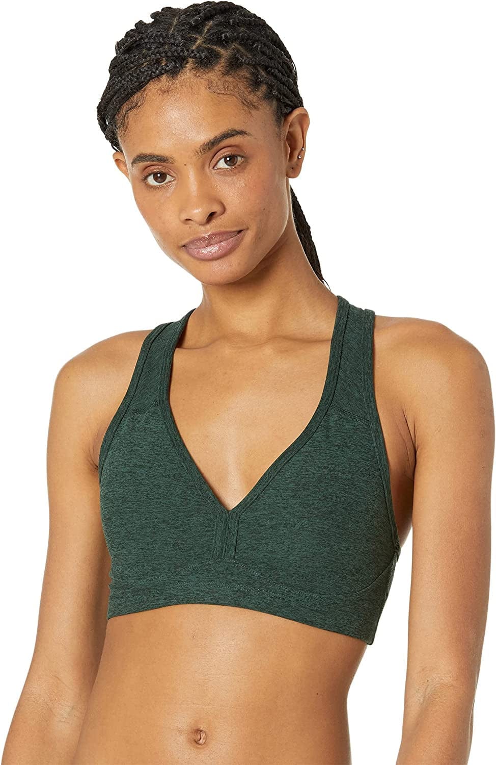 Beyond Yoga Women'S Spacedye Lift Your Spirits Bra Forest Green/Pine / X-Small