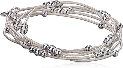 NINE WEST Women'S Ignite the Night Silvertone 5 Row Stretch Bracelet Apparel & Accessories > Jewelry > Bracelets Nine West   