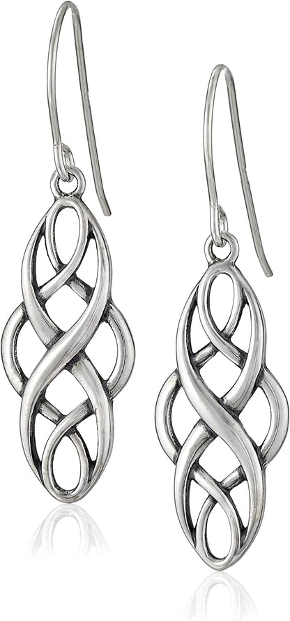 Sterling Silver Oxidized Celtic Knot Dangle Earrings Apparel & Accessories > Jewelry > Earrings PAJ, Inc   