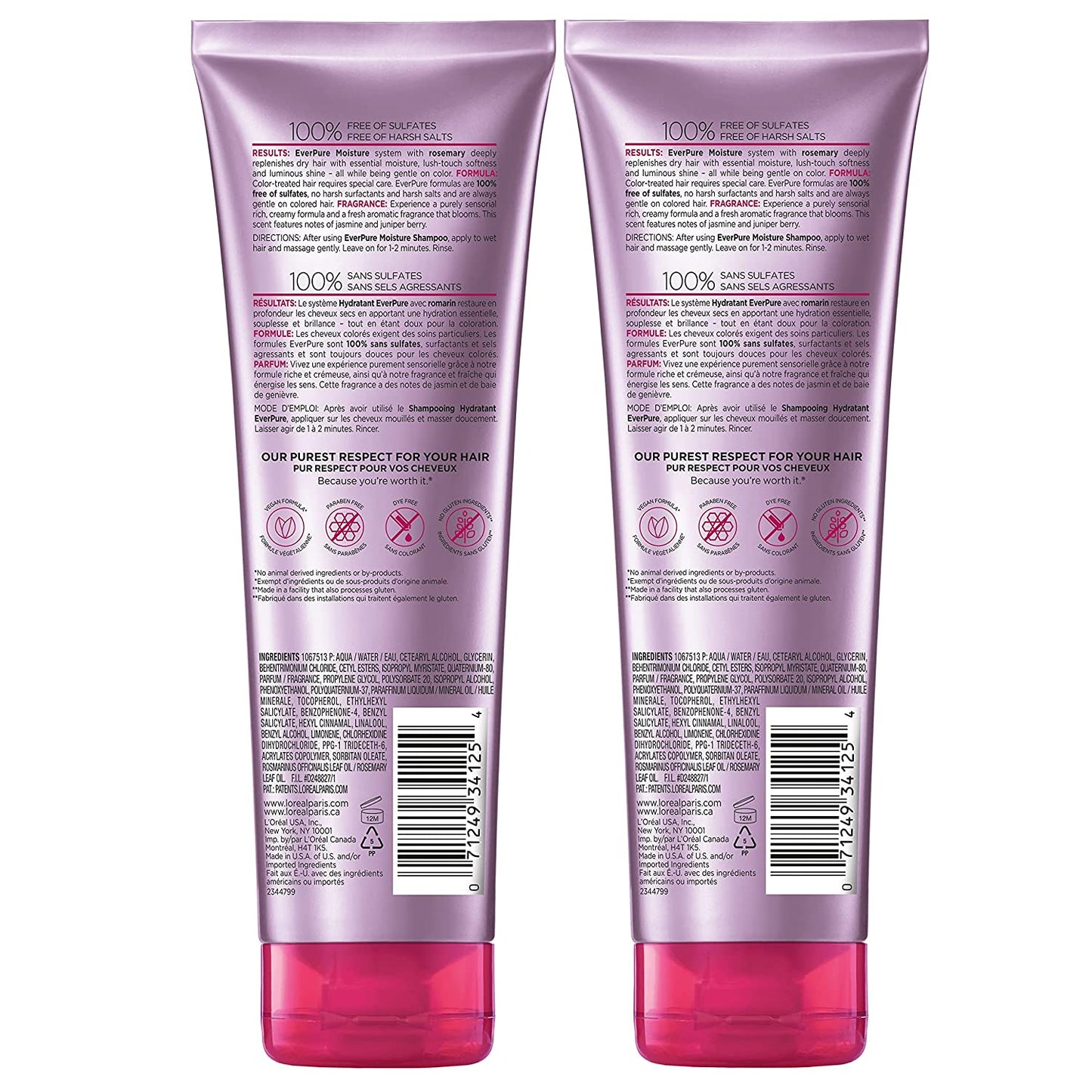 L'Oreal Paris Everpure Moisture Sulfate Free Conditioner for Color-Treated Hair, 8.5 Ounce (Set of 2) Health & Beauty > Personal Care > Hair Care L'Oreal Paris   