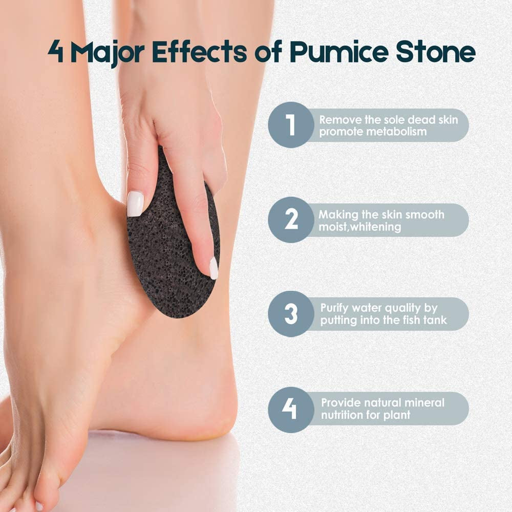 Vridale Pumice Stones for Feet Lava Pumice Stone Foot File Callus Removal Foot Scrubber for Hands Care Foot Exfoliation Dead Skin Remover with Handle Health & Beauty > Personal Care > Foot Care Vridale   