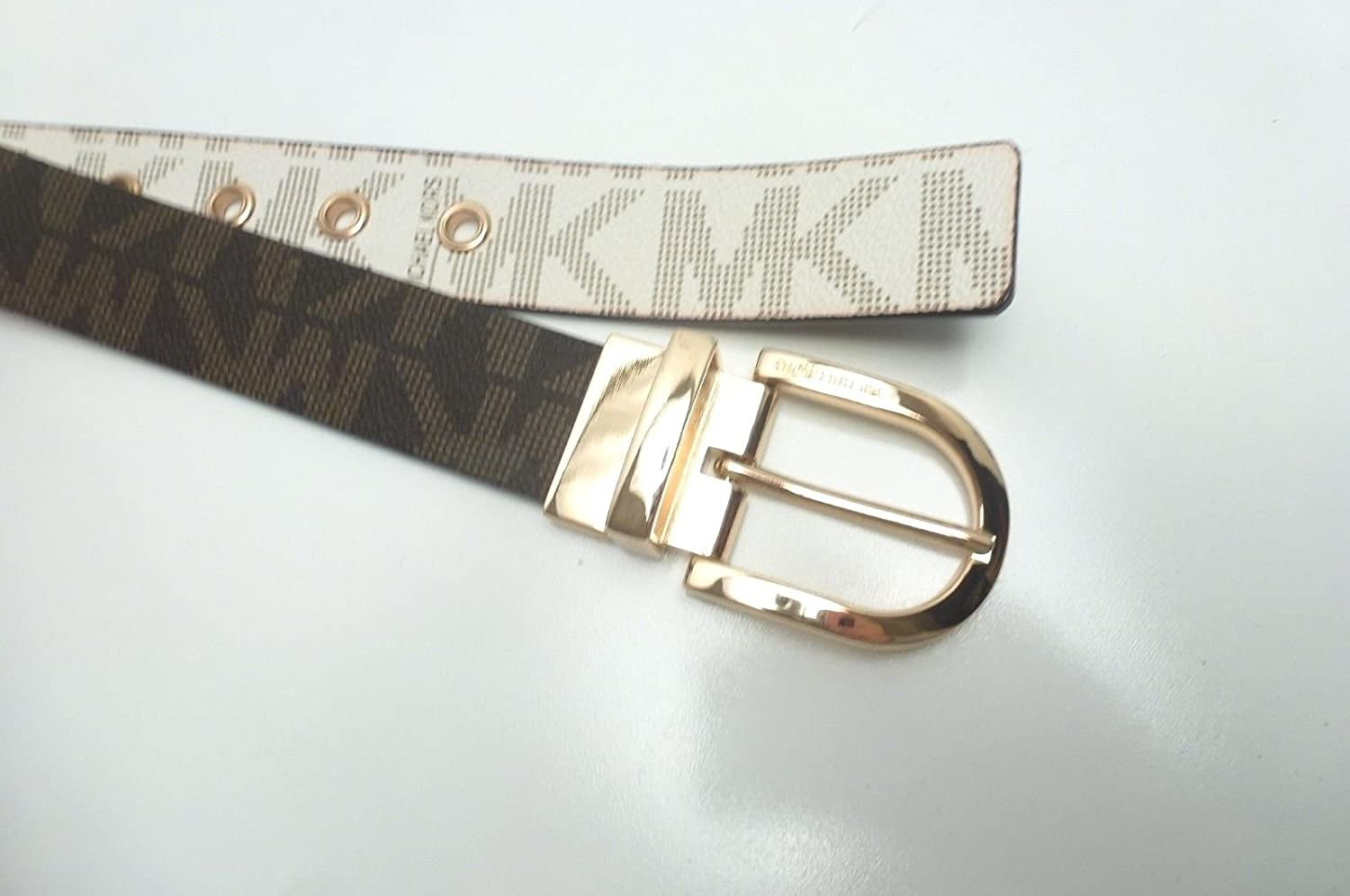 Michael Kors Women'S Mk Signature Monogram Logo Wide Belt Apparel & Accessories > Clothing Accessories > Belts Michael Kors   