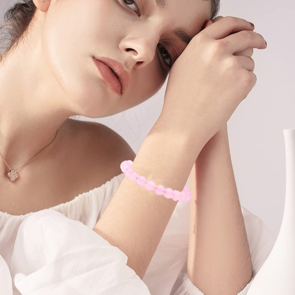 SONNYX 3Pcs 8Mm Semi-Precious Gemstones Beaded Bracelets for Women Men Healing Crystal Stone Bracelet Stretch round Beaded Elastic Bracelets Unisex Jewelry Gifts Apparel & Accessories > Jewelry > Bracelets SONNYX   
