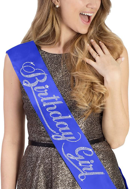Green Birthday Sash - Flourish Birthday Girl Premium Quality Sash - Birthday Party Decorations & Supplies - Green Sparkle Sash(Bdy GRL) Grn/Sprk Apparel & Accessories > Clothing Accessories > Sashes RhinestoneSash Rhinestone Birthday Girl (Blue)  