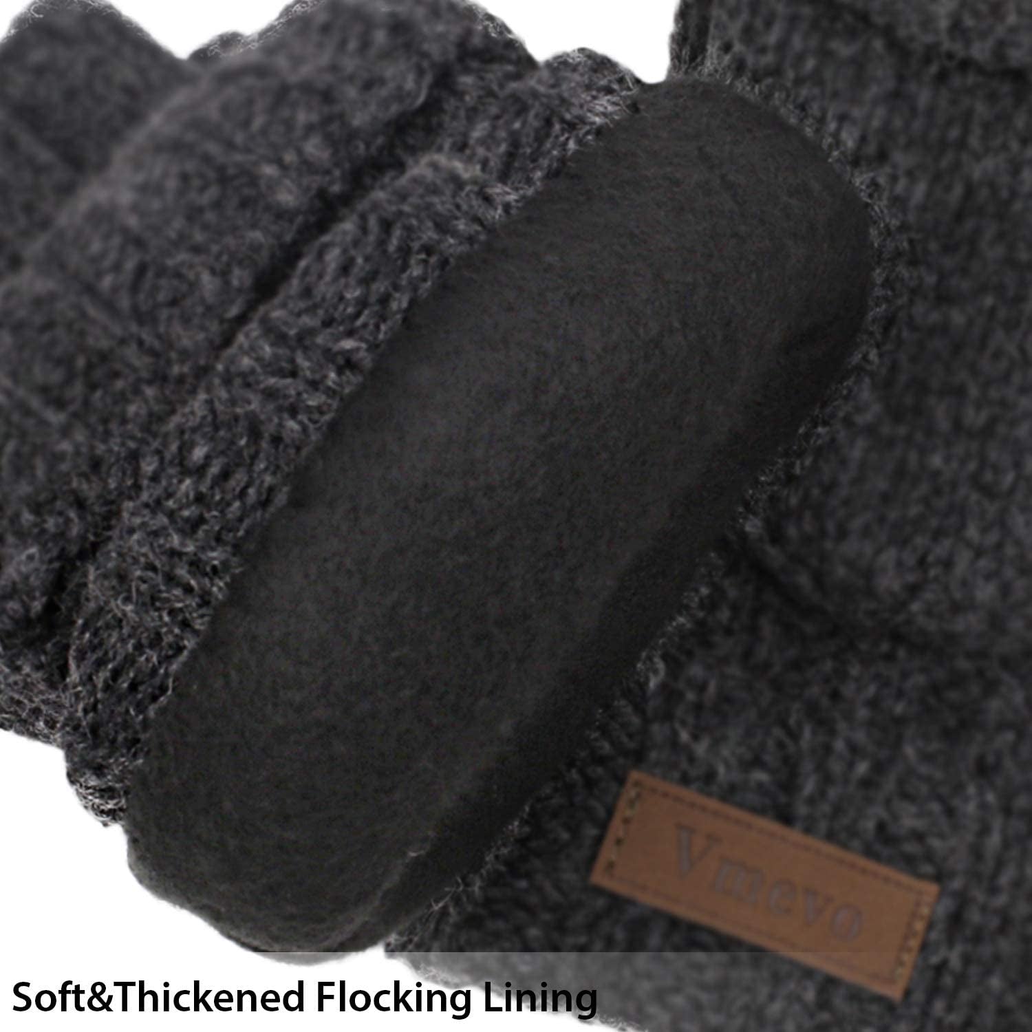 Winter Knitted Convertible Fingerless Gloves Wool Mittens Warm Mitten Glove for Women and Men Apparel & Accessories > Clothing Accessories > Gloves & Mittens ViGrace   