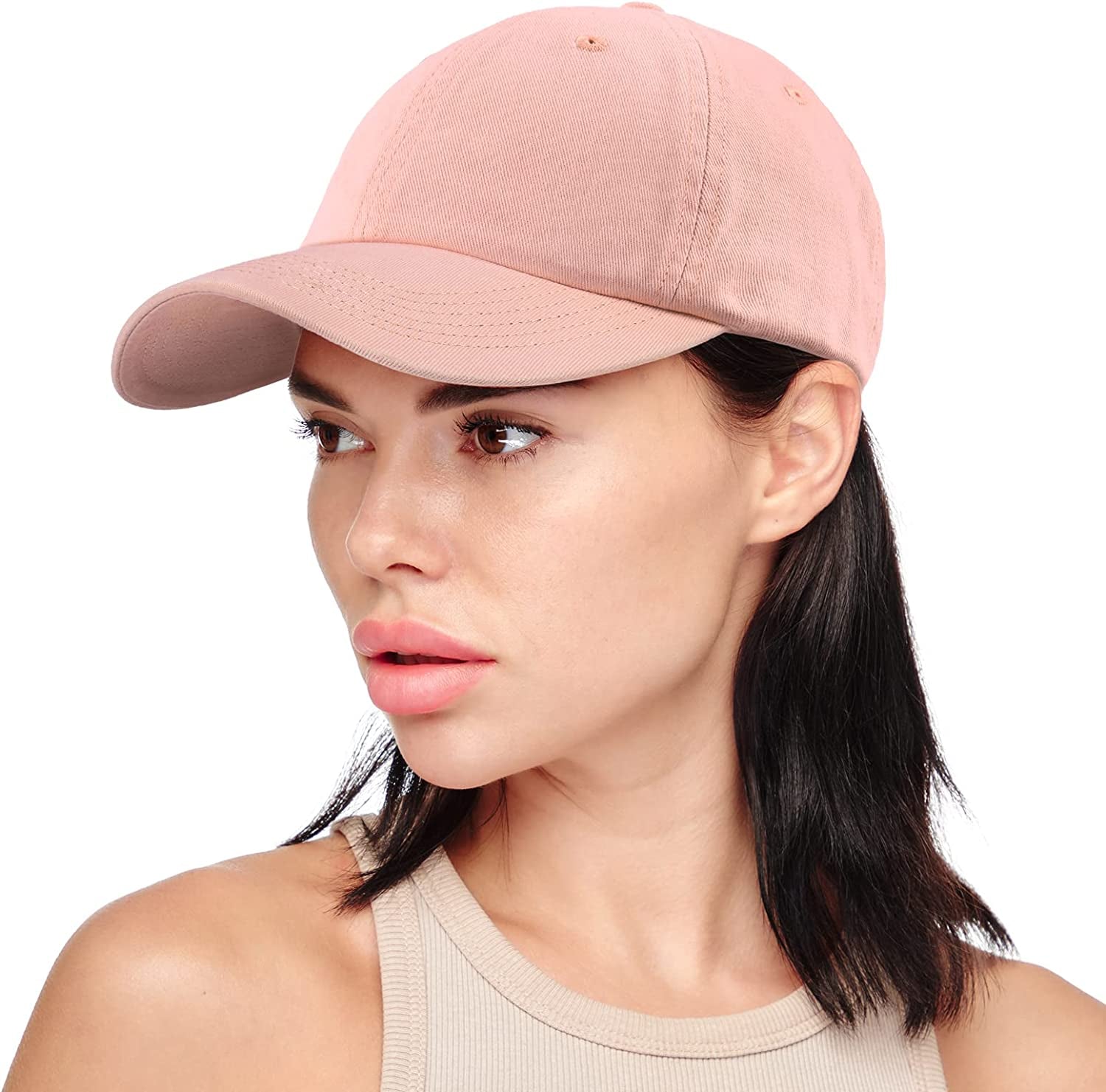 Men and Women Vintage Washed Distressed Cotton Baseball Cap Plain Blank Adjustable Classic Baseball Hat Cap Apparel & Accessories > Clothing Accessories > Hats KYLIE MAX   