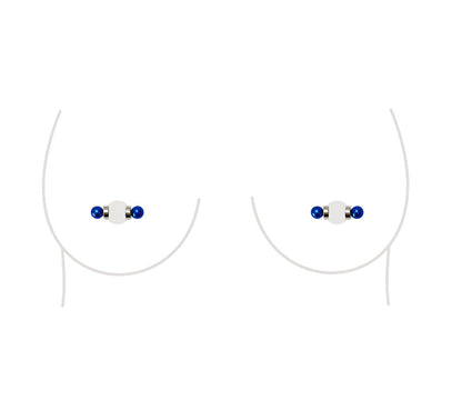Non-Piercing Nipple Ring Magnetic Barbell Stud Fake Body Jewelry for Women (B - Black (Regular)) Apparel & Accessories > Jewelry > Body Jewelry All Body Art B - Regular (Blue)  