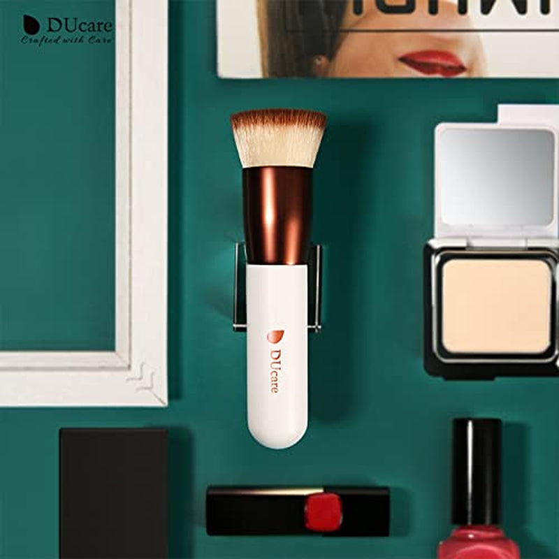 Foundation Brush,Ducare Flat Top Kabuki Brush Synthetic Professional Makeup Brush Liquid Blending Mineral Powder Buffing Stippling Makeup Tools, Rose Golden/White Health & Beauty > Personal Care > Cosmetics > Cosmetic Tools > Makeup Tools Doremi Beauty   