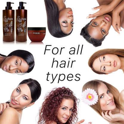 Moroccan Argan Oil Shampoo Conditioner and Hair Mask | Sulfate Free Set Best Gift for Damaged, Dry, Curly or Frizzy Hair - Thickening for Fine/Thin Hair Safe for Color and Keratin Treated Hair Health & Beauty > Personal Care > Hair Care BINGO HAIR CARE   