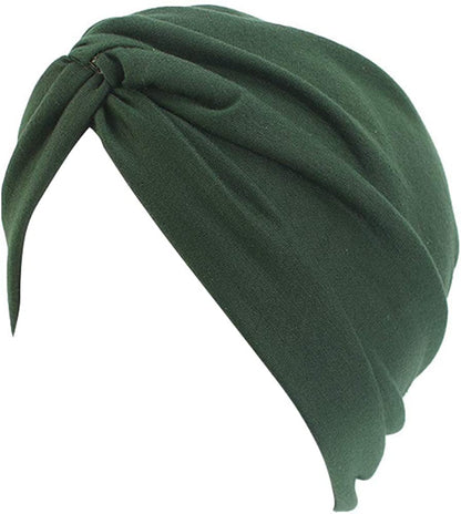 Beauty YFJH Chemo Sleep Turban Headwear Scarf Beanie Cap Hat for Cancer Patient Hair Loss Apparel & Accessories > Clothing Accessories > Headwear beauty YFJH Army Green  