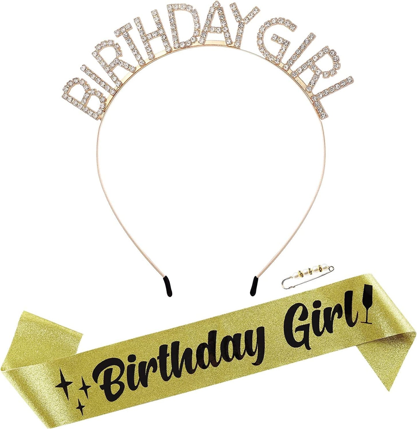 'Birthday Queen' Sash for Women and Girls,Gold Foil Soft Satin Black Sash,Sweet Happy Princess Party Decorations Gift,21St,30Th,40Th,50Th or Any Other Birthday Party Supplies Apparel & Accessories > Clothing Accessories > Sashes MGJSRNH Gold  