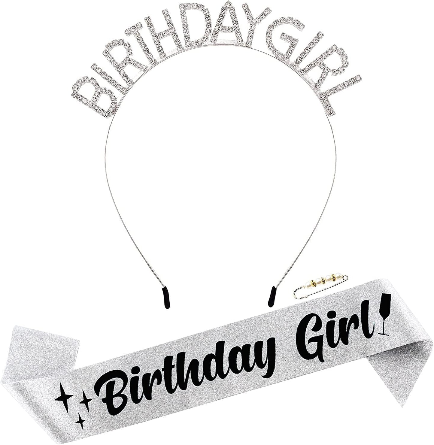 'Birthday Queen' Sash for Women and Girls,Gold Foil Soft Satin Black Sash,Sweet Happy Princess Party Decorations Gift,21St,30Th,40Th,50Th or Any Other Birthday Party Supplies Apparel & Accessories > Clothing Accessories > Sashes MGJSRNH Silver  