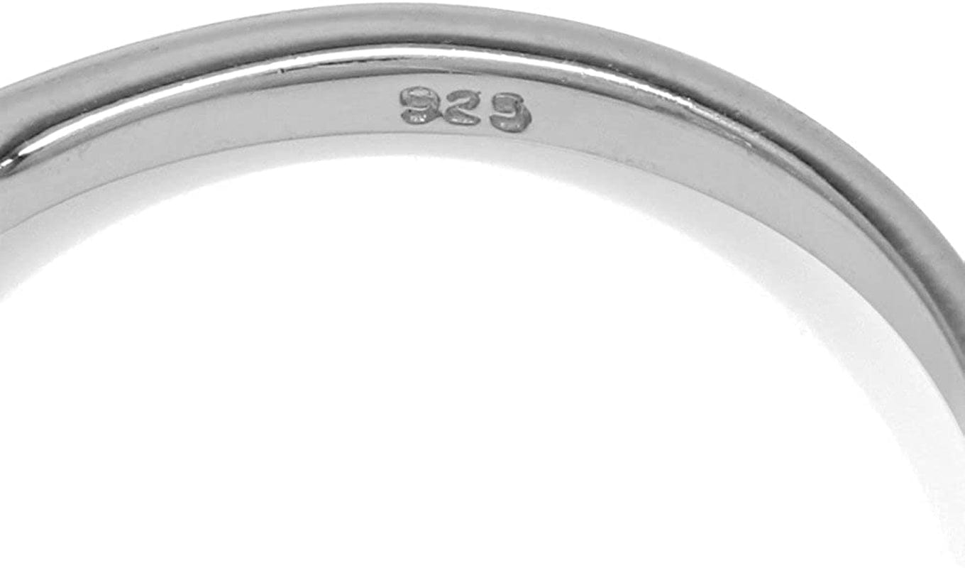 Birthstone Gemstones White Gold Plated 925 Sterling Silver Irish Celtic Knot Engagement or Promise Solitaire Ring Jewelry for Women