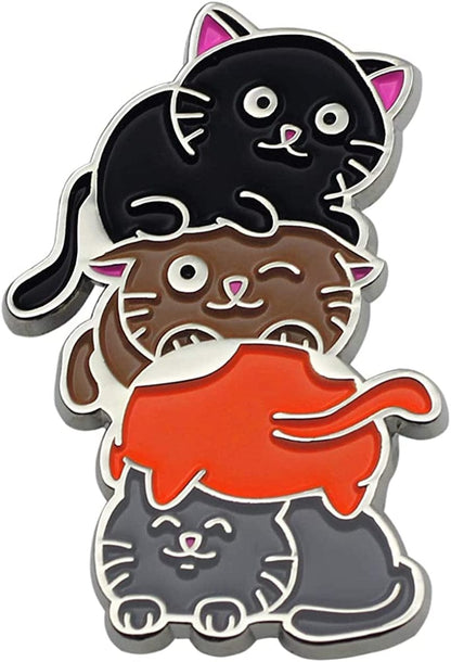 Black Cat Enamel Lapel Pin Funny Cute Cat Enamel Pins for Backpacks Hat Bags Chrismas Birthday Gift Funny cat