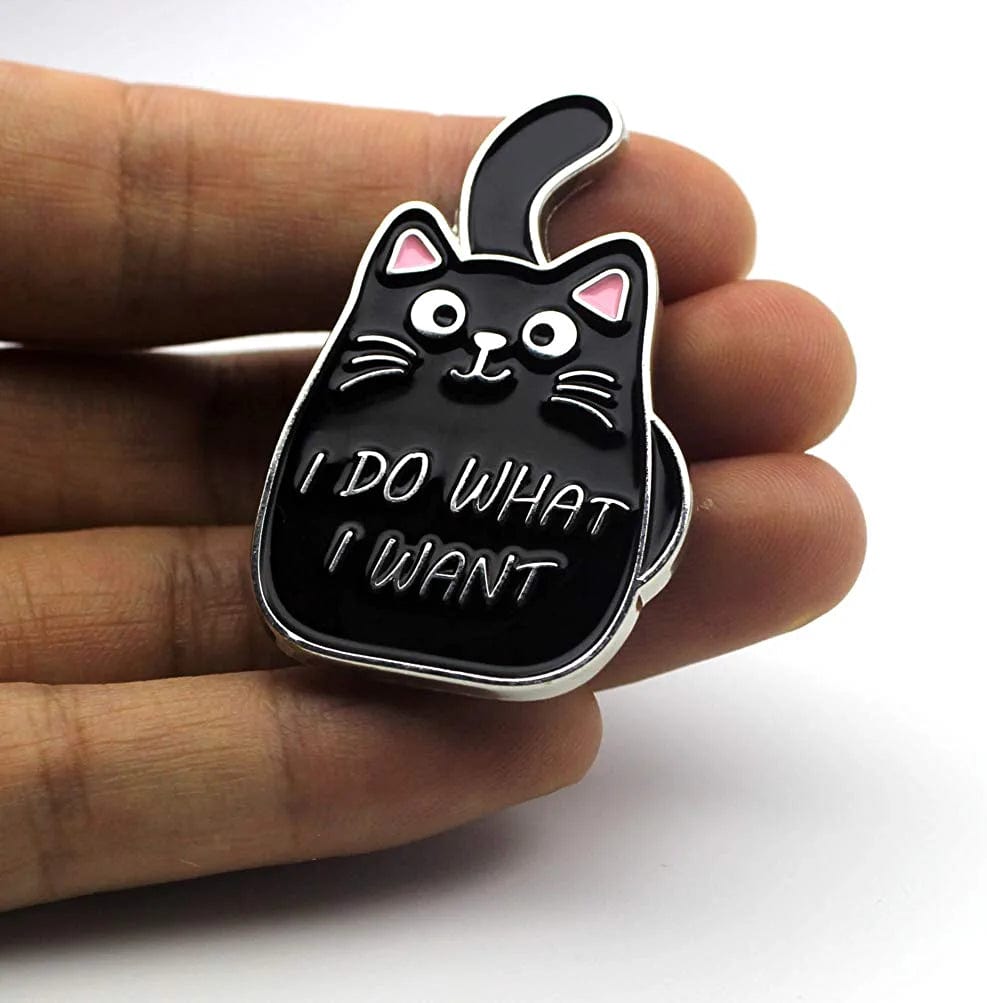 Black Cat Enamel Lapel Pin Funny Cute Cat Enamel Pins for Backpacks Hat Bags Chrismas Birthday Gift