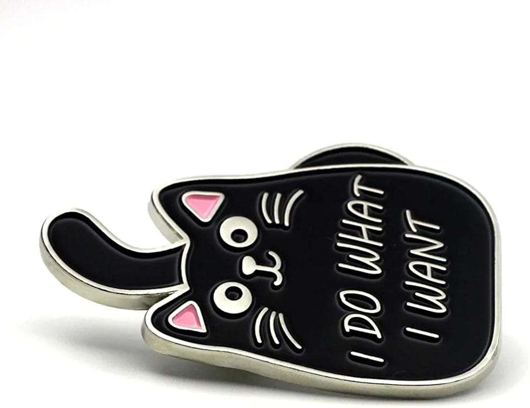 Black Cat Enamel Lapel Pin Funny Cute Cat Enamel Pins for Backpacks Hat Bags Chrismas Birthday Gift