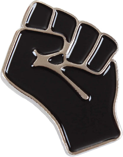 Black Fist Enamel Lapel Pin - Black Lives Matter Lapel Pin - BLM Pin for Backpacks Clothes Hat Decoration - Black Power Pin A-Raised Fist Pin