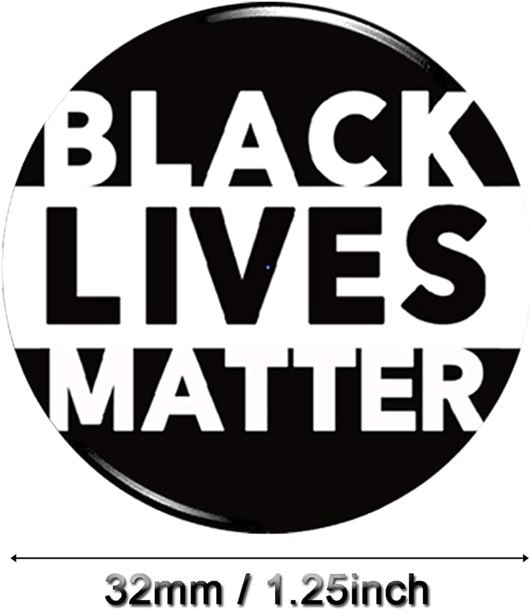 BLACK LIVES MATTER 8 PCS 1.25” (32Mm) Pinback Buttons Badges Pins, Raised Fist Enamel Lapel Pin for Jackets, Backpacks, Bags