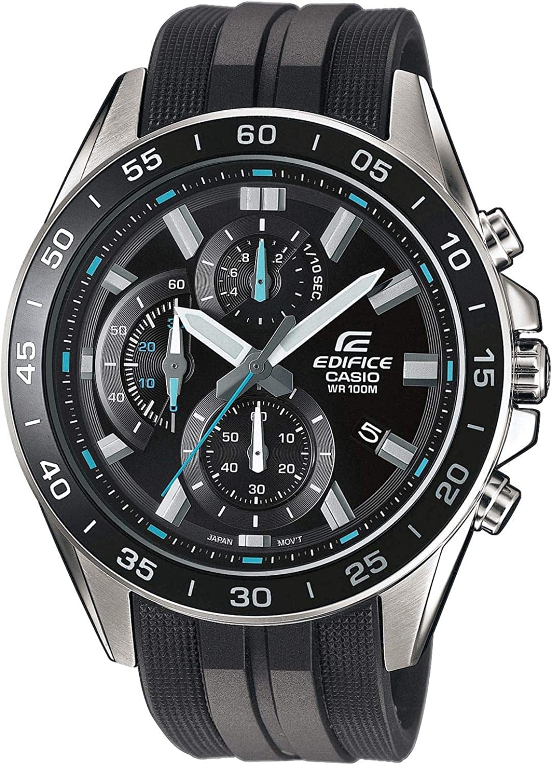 Black Plastic Watch-Efv-550P-1Avuef