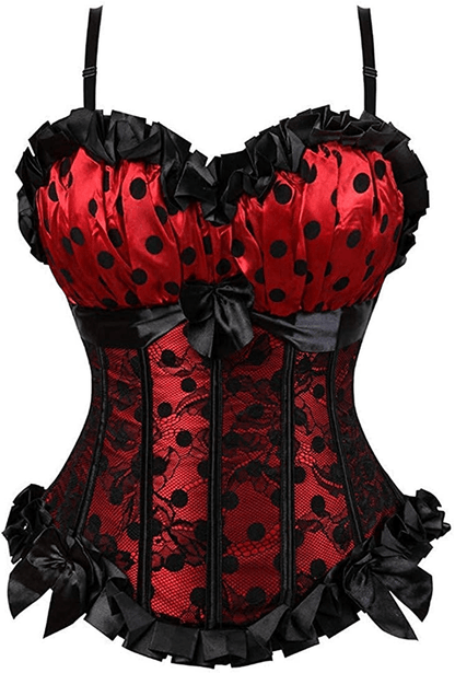 Blidece Women'S Sexy Boned Lace up Push up Shapewear Top Overbust Corset Bustier Apparel & Accessories > Clothing > Underwear & Socks > Lingerie Blidece Red 3 X-Large 