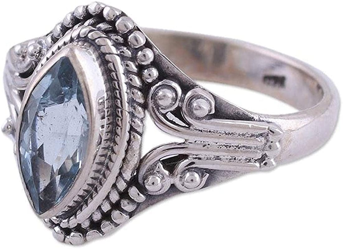 Blue Topaz .925 Sterling Silver Ring, Morning Luxury'