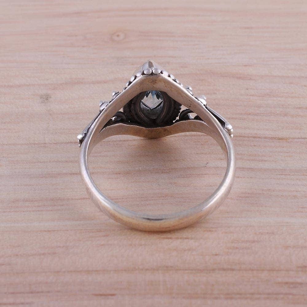 Blue Topaz .925 Sterling Silver Ring, Morning Luxury'