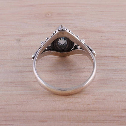 Blue Topaz .925 Sterling Silver Ring, Morning Luxury'