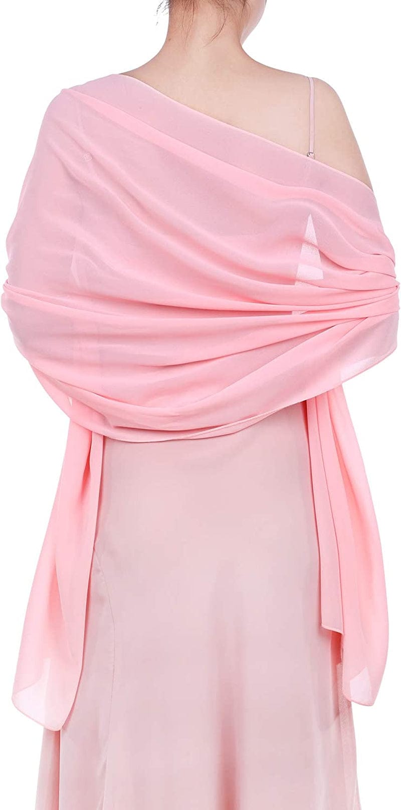 Boao Women Satin Scarves Long Shawl Wrap Light Soft Sheer Scarf for Wedding Party Everyday Accessory Apparel & Accessories > Clothing Accessories > Scarves & Shawls Boao Pink  