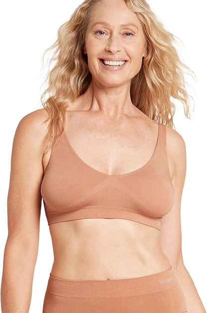 Body Ecowear Women'S Shaper Bra, Wireless, Light Support, Seamless Stretch, Soft Breathable, Bamboo Viscose Nude 2 / Large
