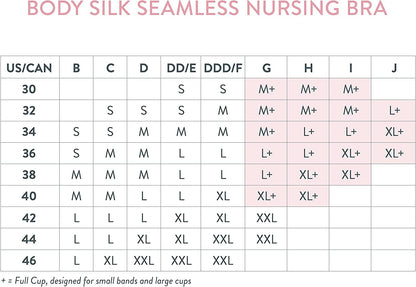 Body Silk Seamless Wireless Maternity & Nursing Bra | A, B, C, D, DD/E, DDD/F Cup
