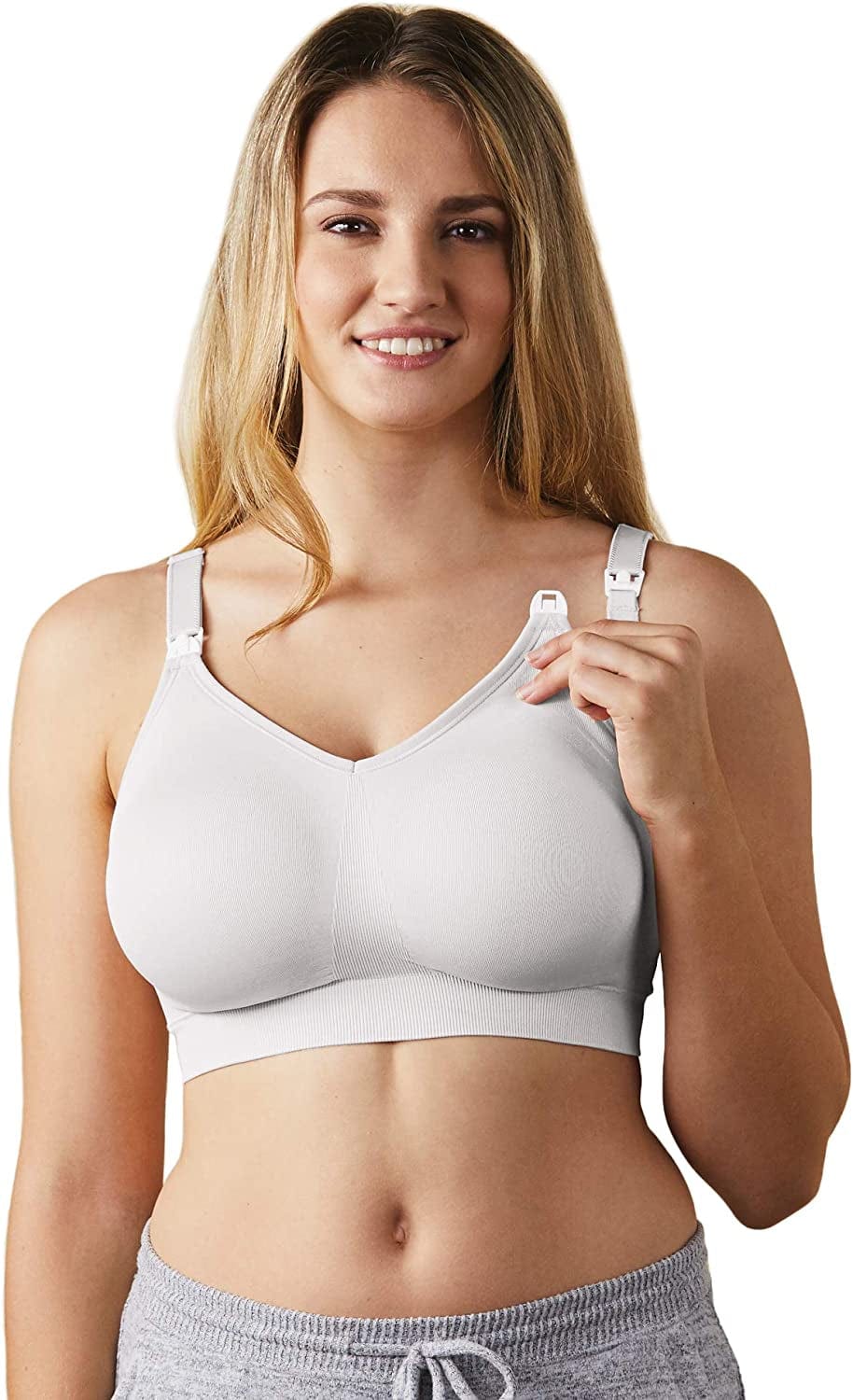 Body Silk Seamless Wireless Maternity & Nursing Bra | A, B, C, D, DD/E, DDD/F Cup White / X-Small