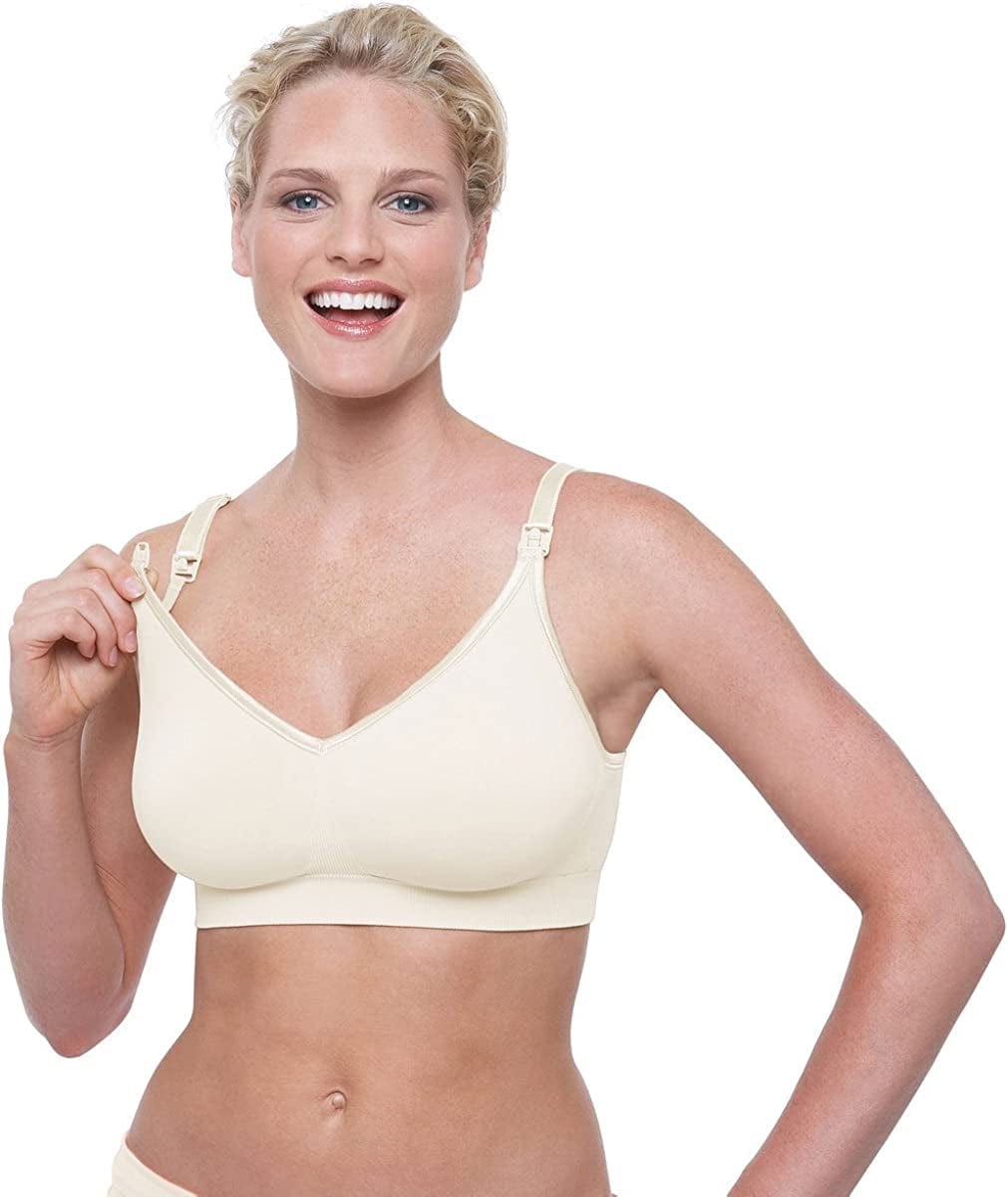 Body Silk Seamless Wireless Maternity & Nursing Bra | A, B, C, D, DD/E, DDD/F Cup Ivory / X-Large