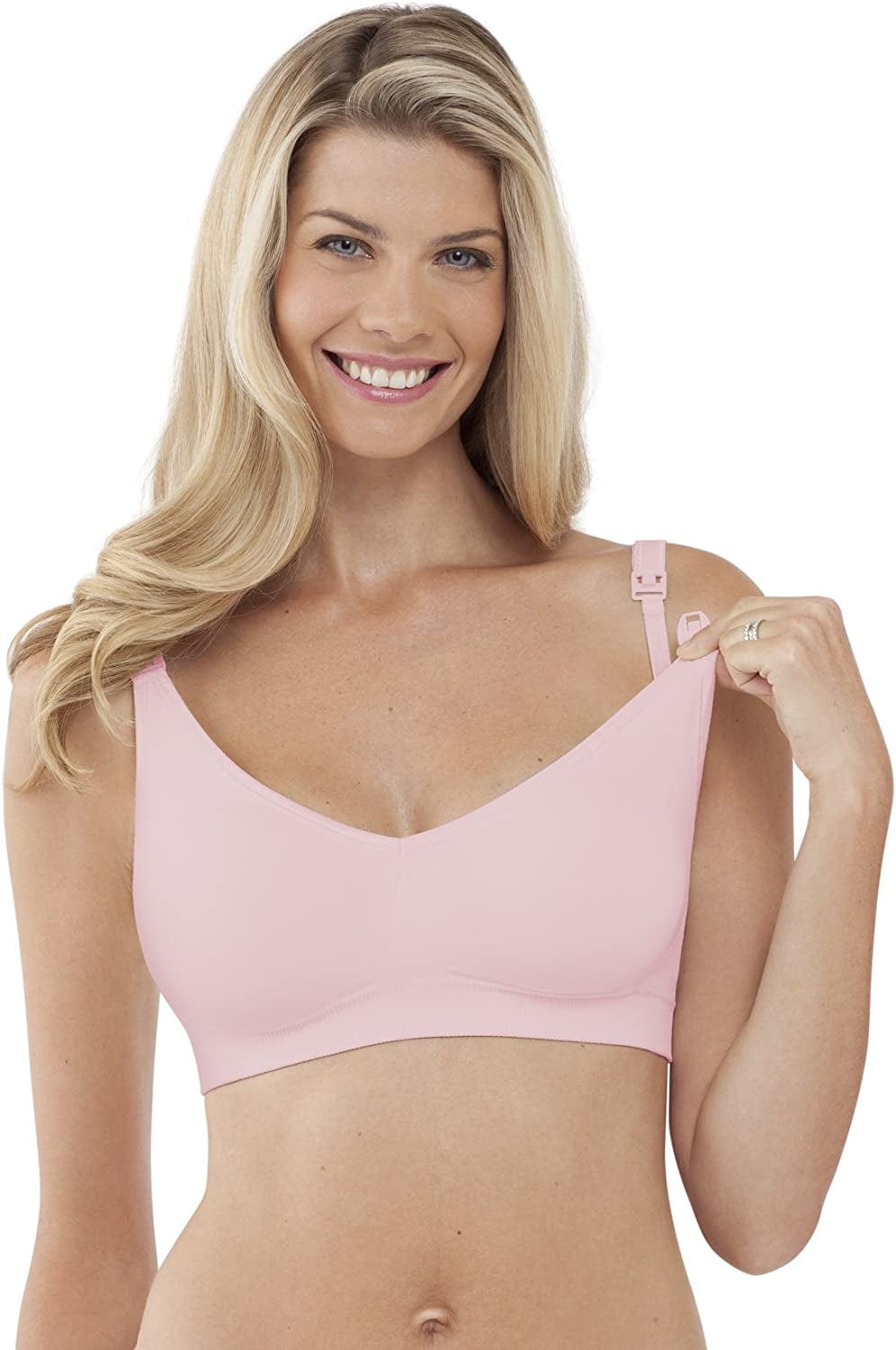 Body Silk Seamless Wireless Maternity & Nursing Bra | A, B, C, D, DD/E, DDD/F Cup Pink Ice / XX-Large