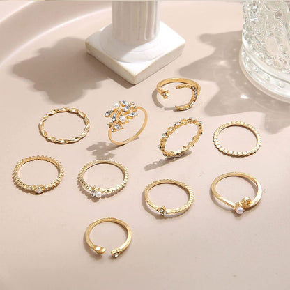 Boho Gold Stacking Rings for Women Gold Knuckle Rings Set Simple Star Moon Flower Rings for Teen Girls Stackable Aesthetic Rings Gifts for Teen Girls