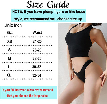 Bolivelan Womens Mid-Rise Seamless Thongs Comfy Underwear G-Strings Panties