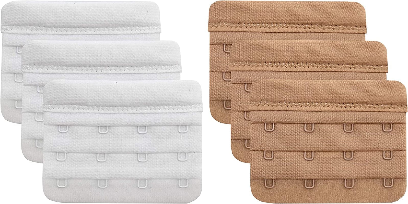 Bra Extender 2 Hook/3 Hook/4 Hook/5 Hook, Soft and Comfortable Bra Extension Bra Extender 4 Hook White/Beige