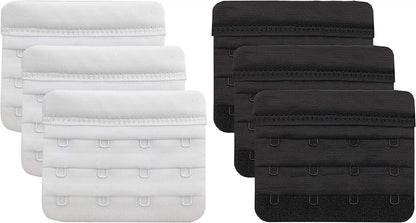 Bra Extender 2 Hook/3 Hook/4 Hook/5 Hook, Soft and Comfortable Bra Extension Bra Extender 4 Hook White/Black